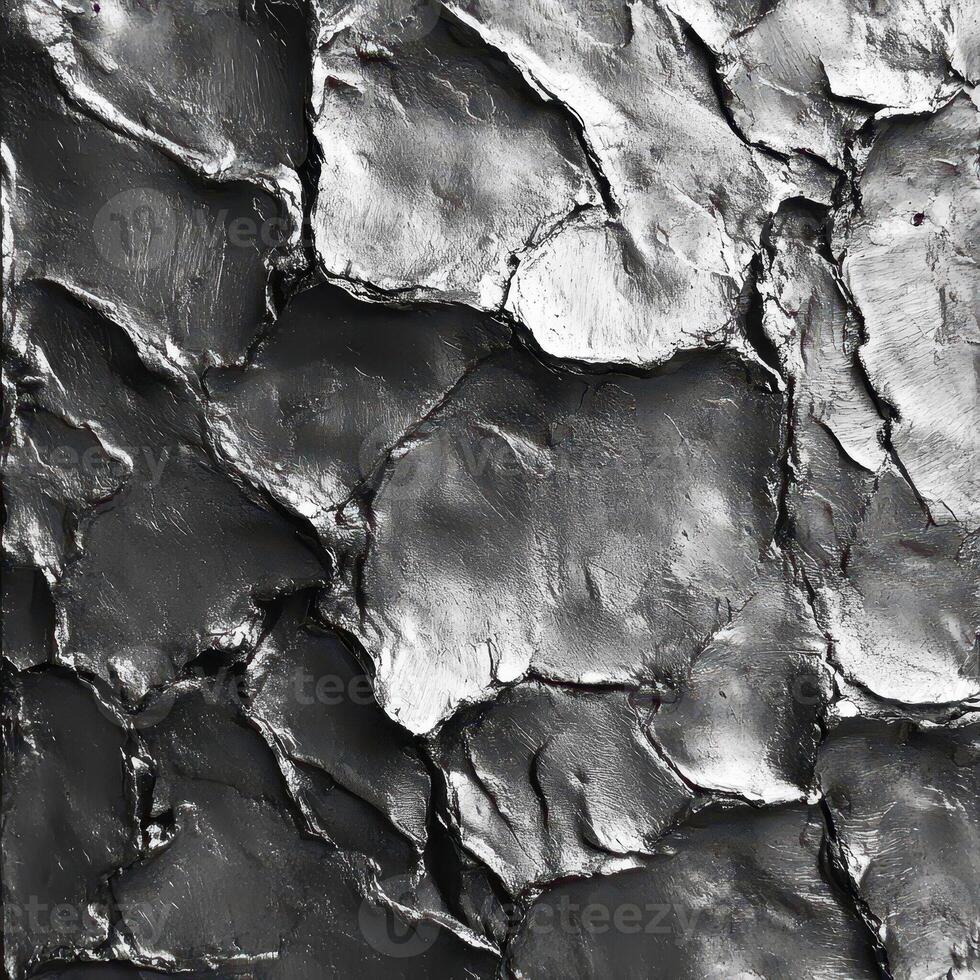 Textured surface with metallic sheen and irregular abstract patterns photo