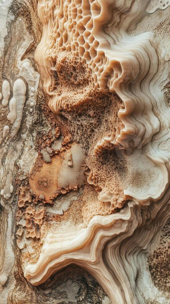 Abstract layers and textured formations create a unique landscape photo