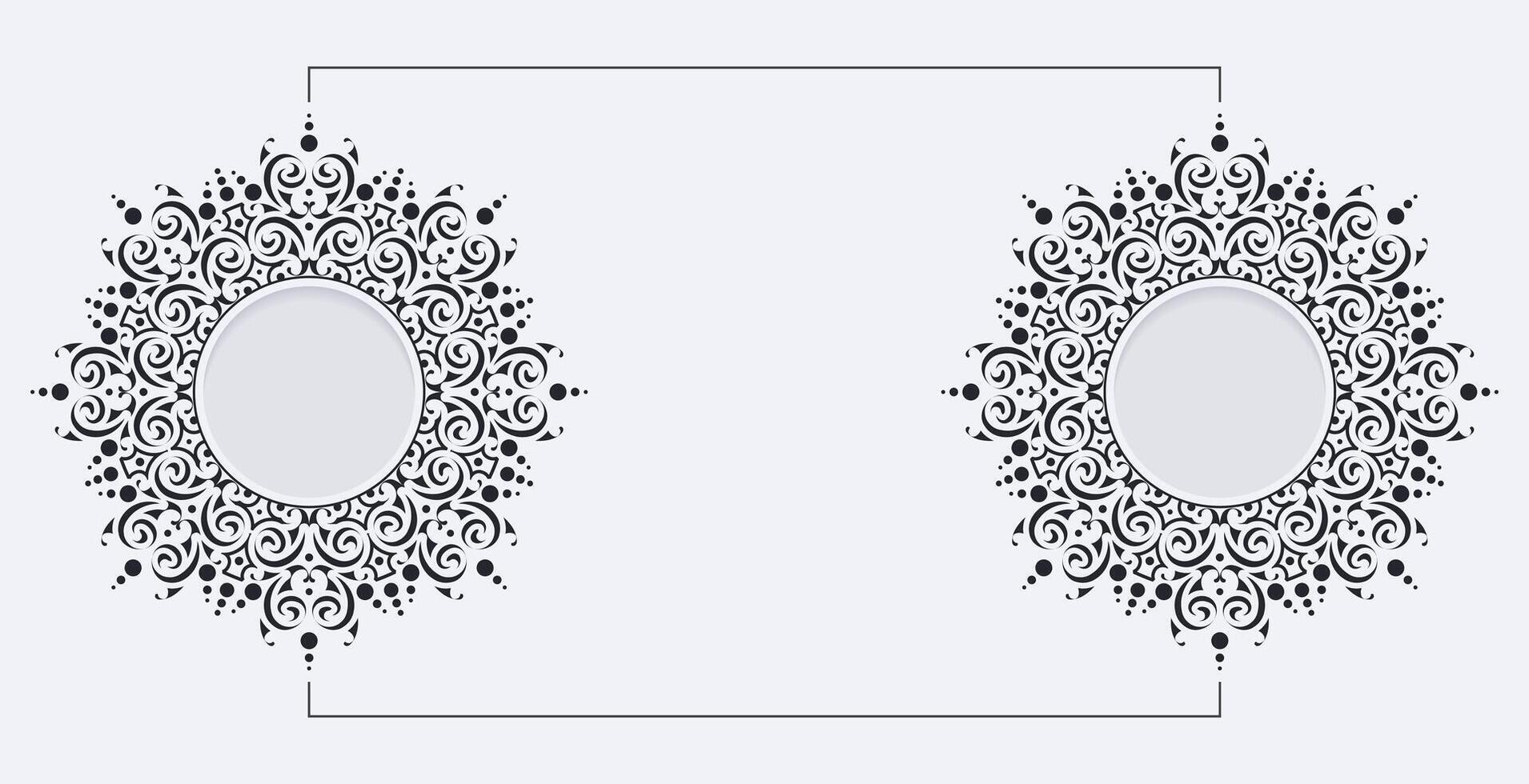 Decorative circle ornamental background design template vector