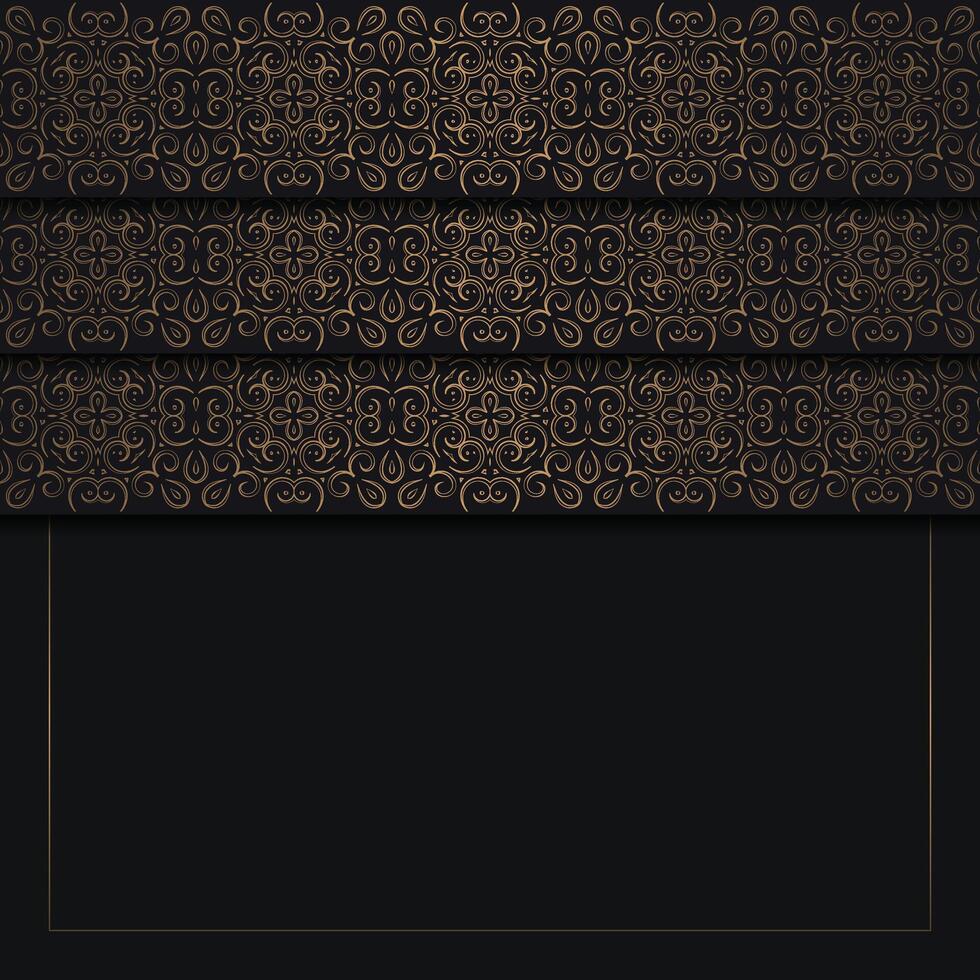 Elegant dark gold pattern style dark background vector