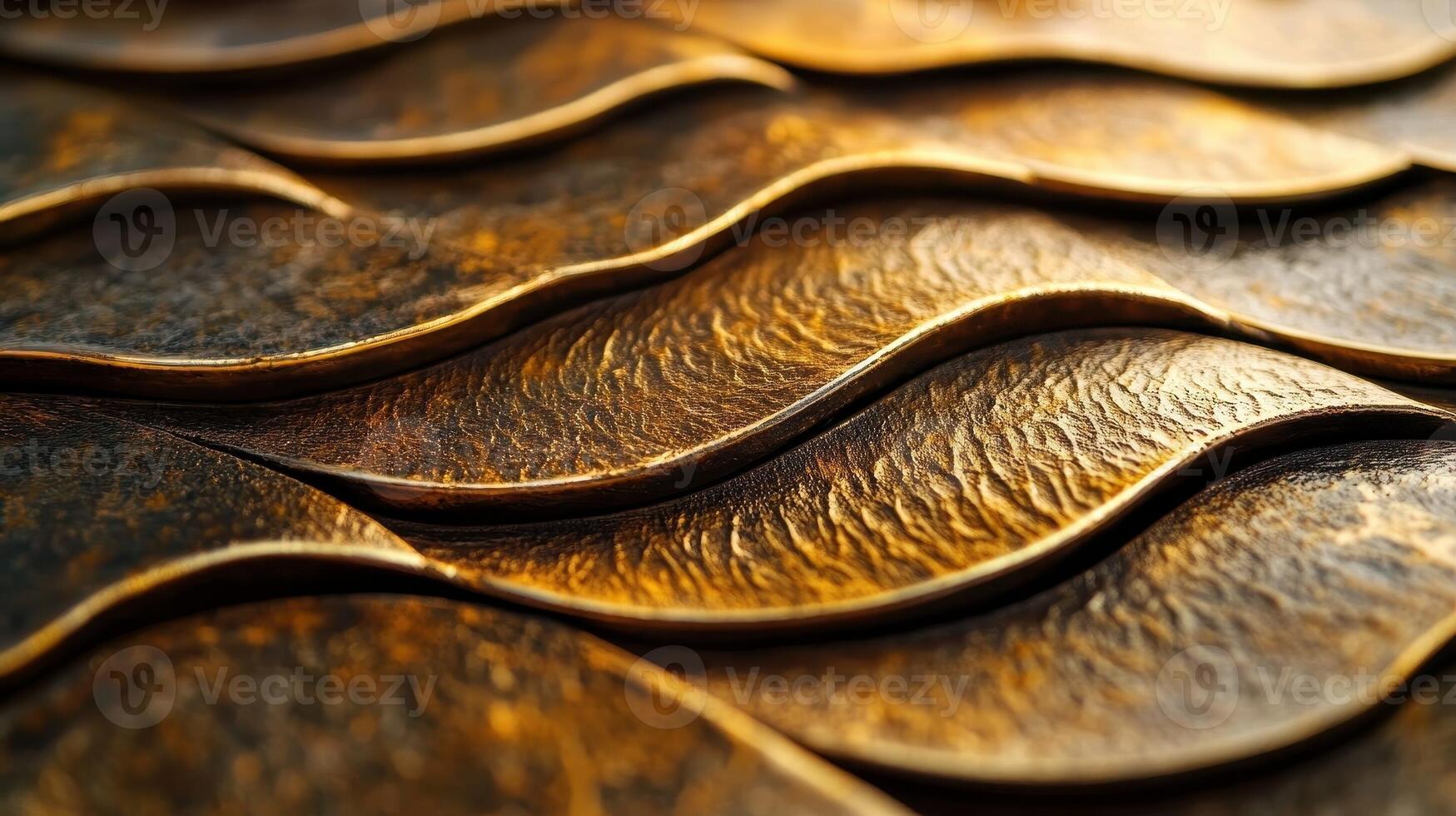 Gold colored abstract textured scales with an elegant flowing design photo