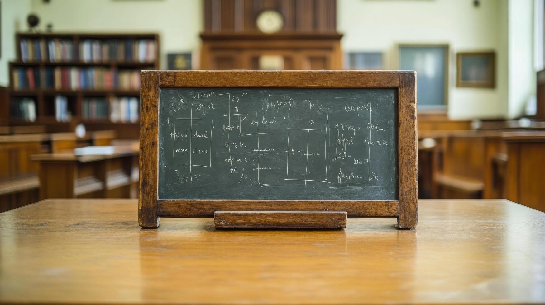 A blackboard with a chalkboard on it in a courtroom photo