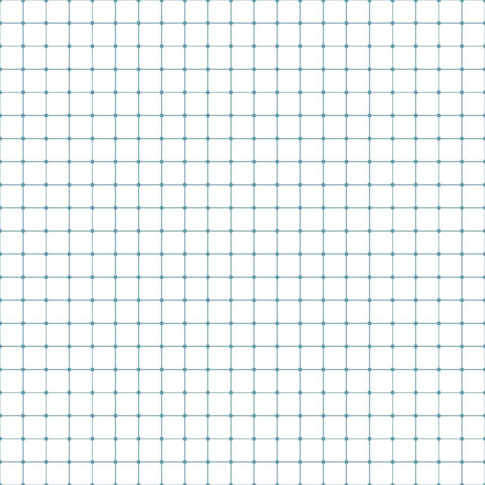 Blue dot graph paper bullet journal grid empty background, blue dot graph paper, school math sheet, grid paper sheet. Memo list, bullet journal list blank, architectural graph vector