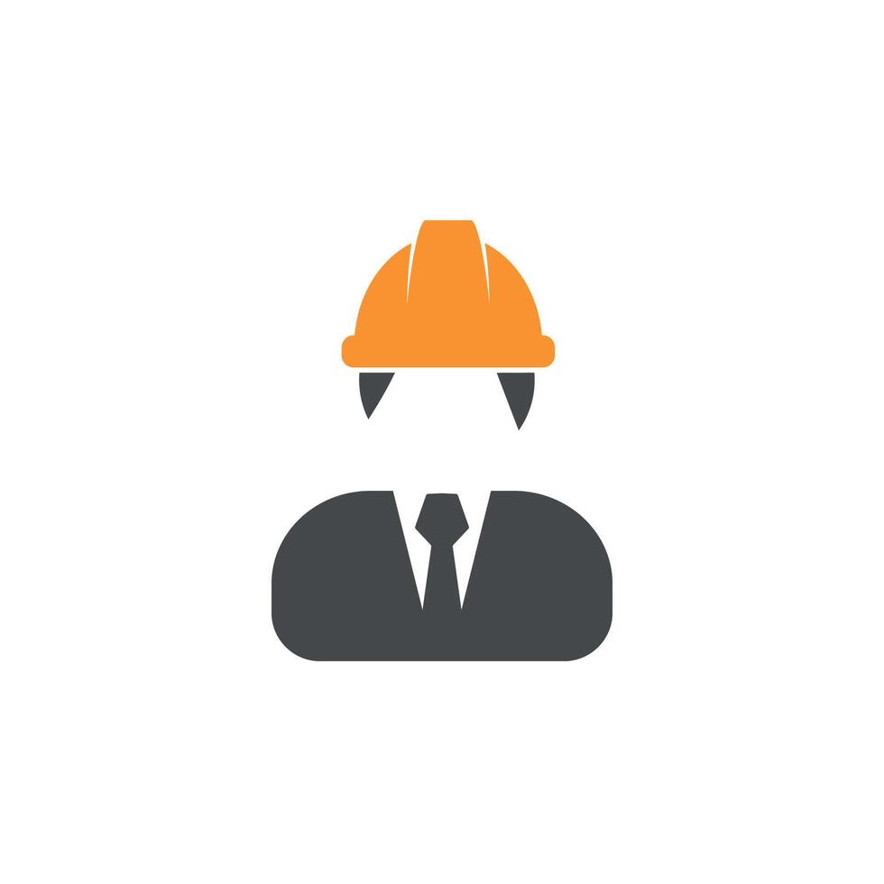 illustration of an icon of a construction foreman or architect. vector