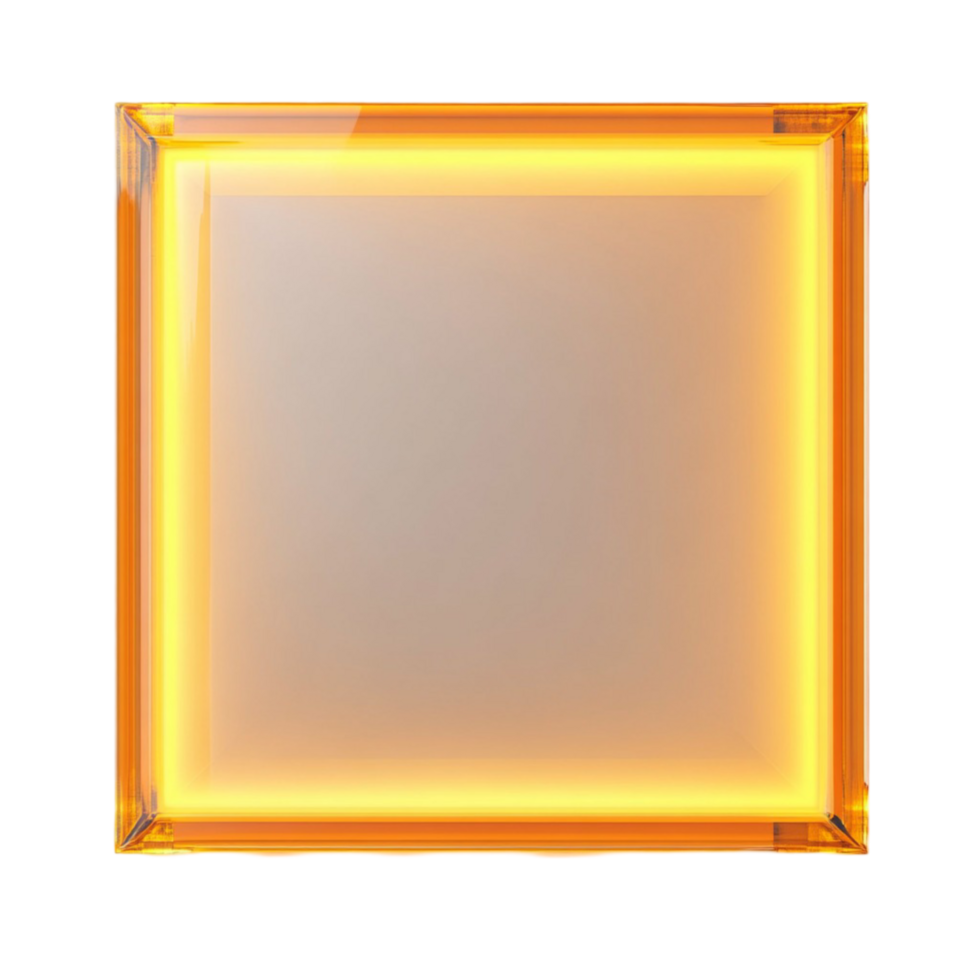 Illuminated Golden Frame with Warm Glowing Edges png