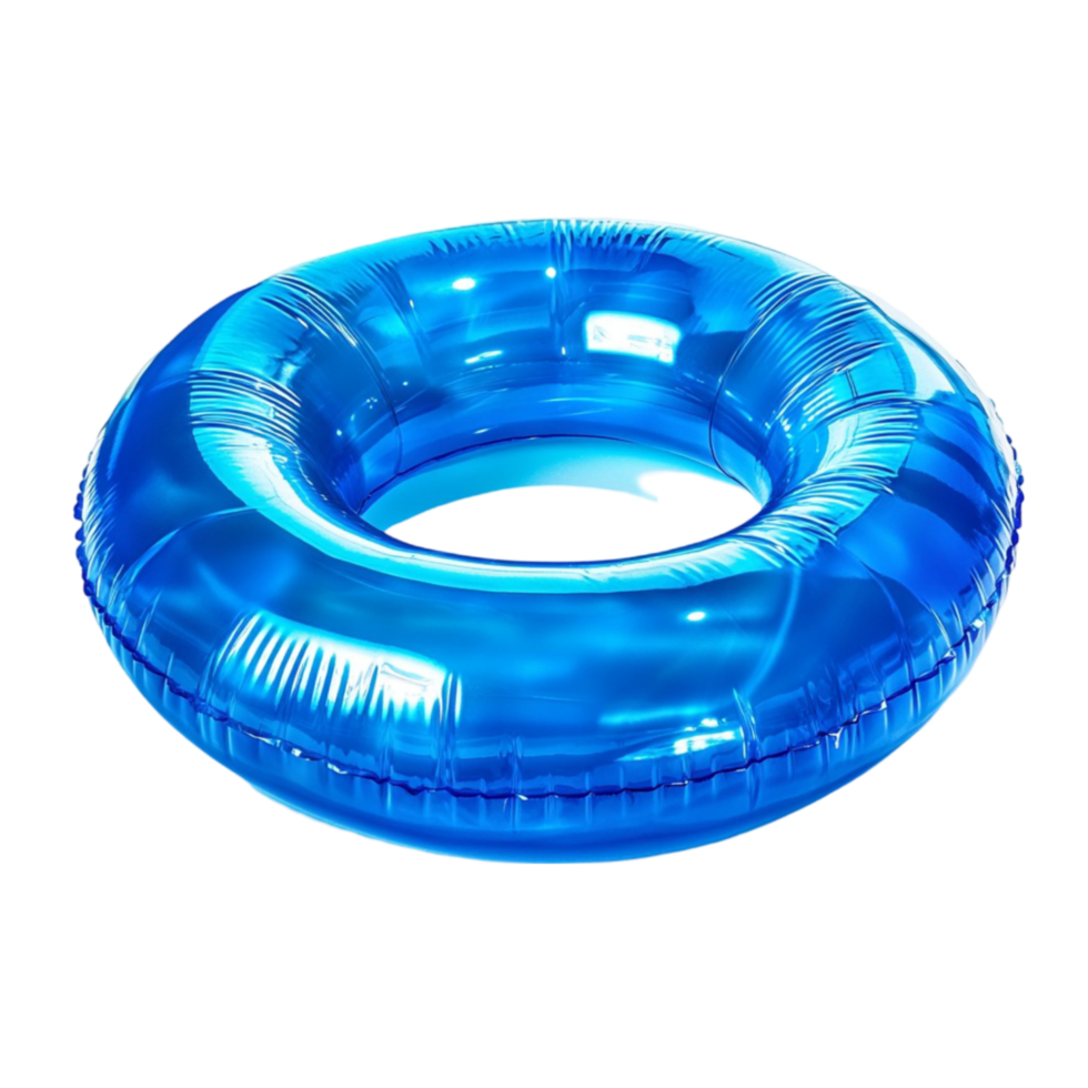 Transparent Blue Inflatable Swim Ring png