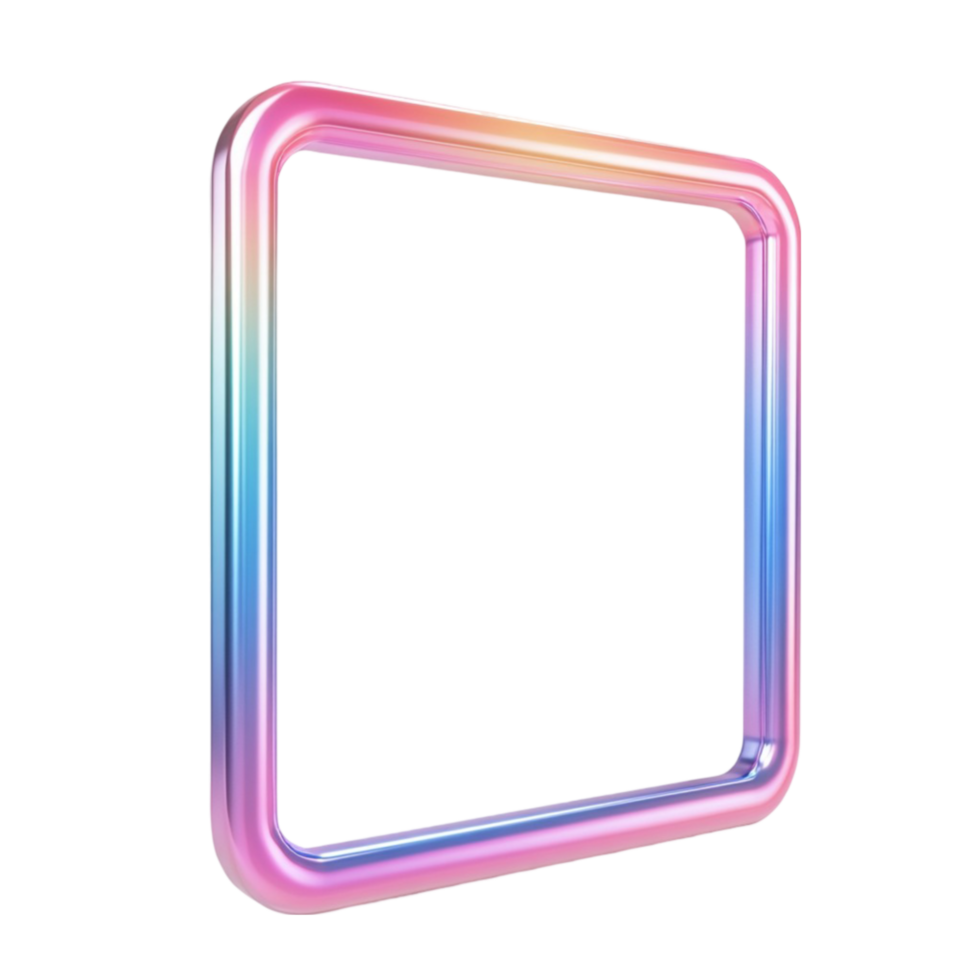 Colorful Gradient Picture Frame with Modern Appeal png