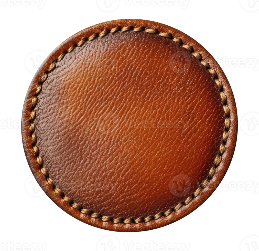 Round Leather Badge png