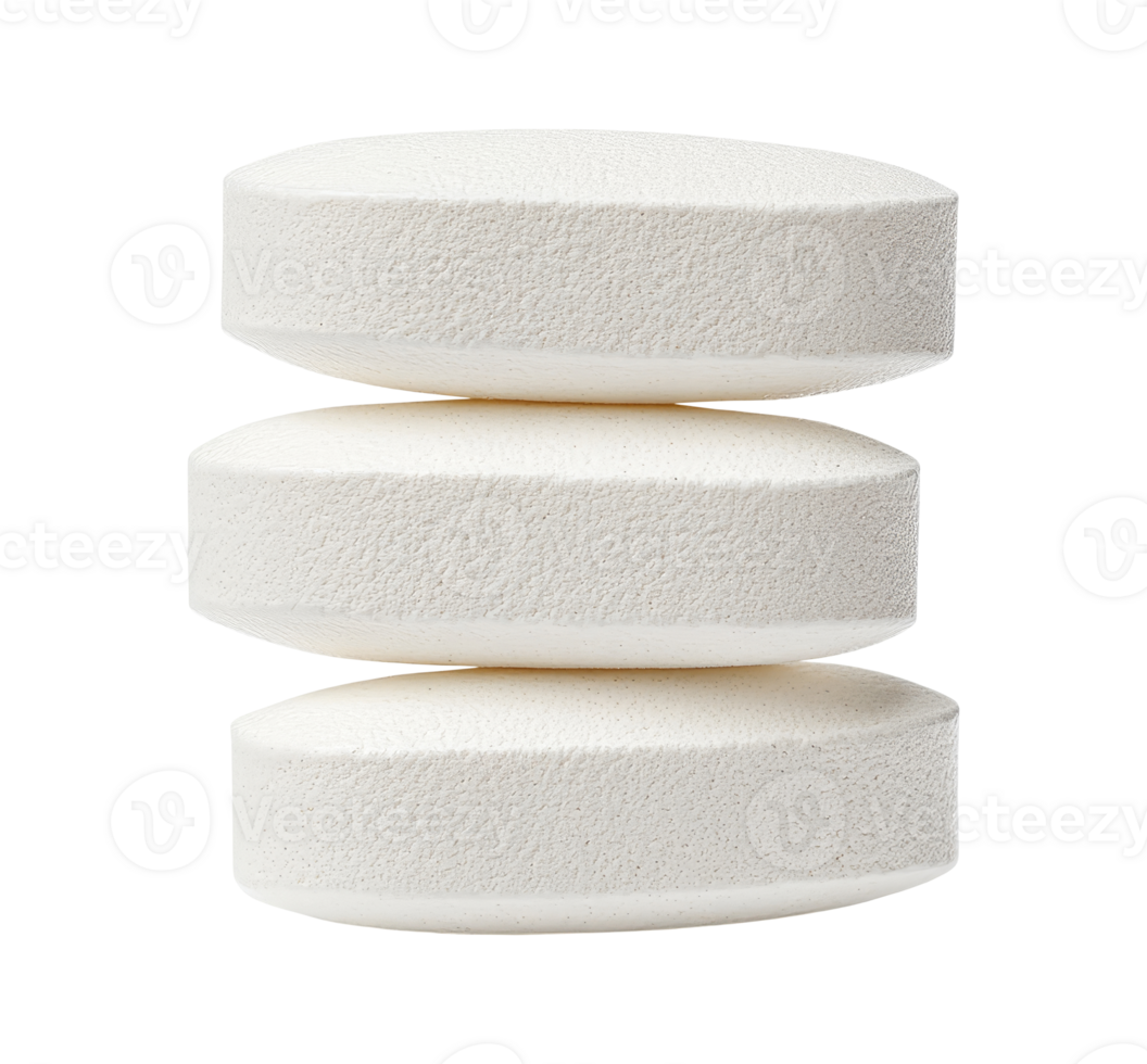 Stack of white pills png