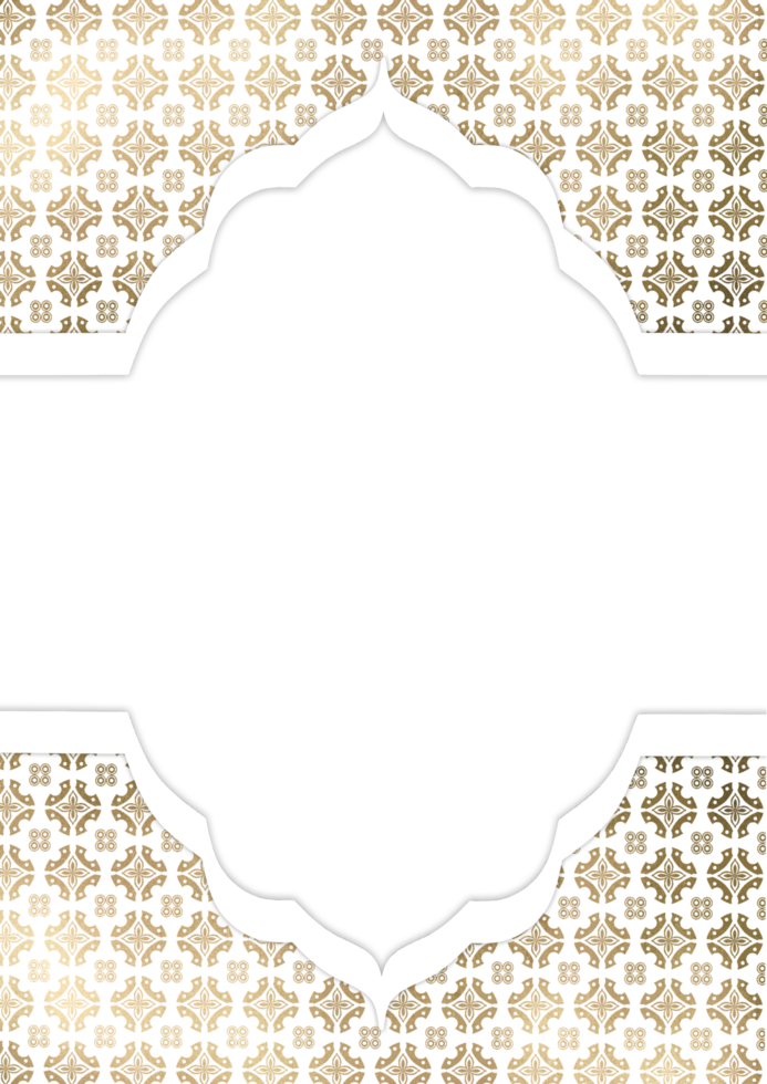 Golden frame with black border and pattern png