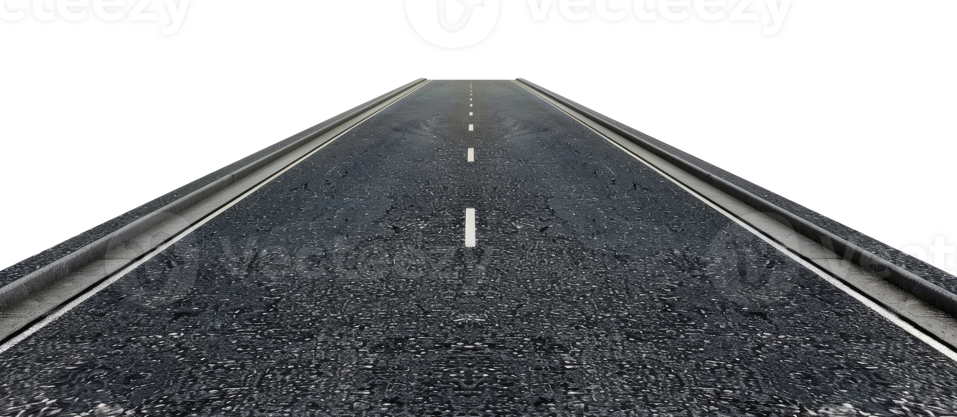 Empty straight asphalt road isolated png