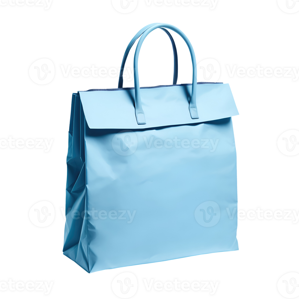 Desposible eco friendly paper bag isolated on transparent background png
