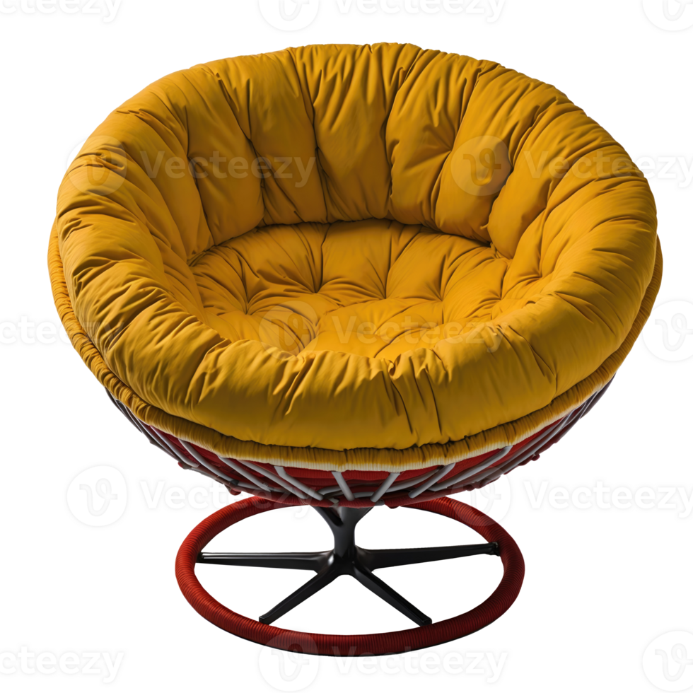 Comfortable papasan chair isolated on transparent background png