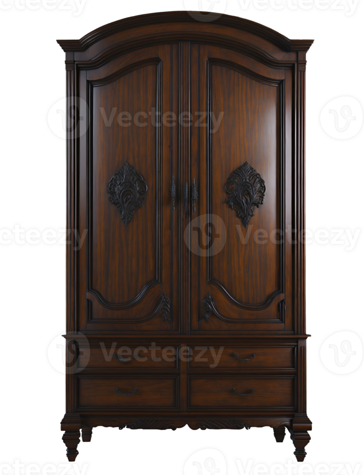 Brown wardrobe isolated on transparent background png