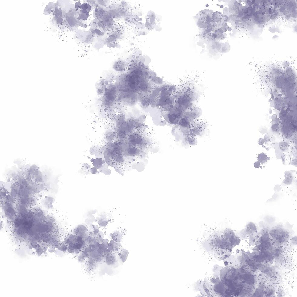 a purple watercolor background with many different shapes vector