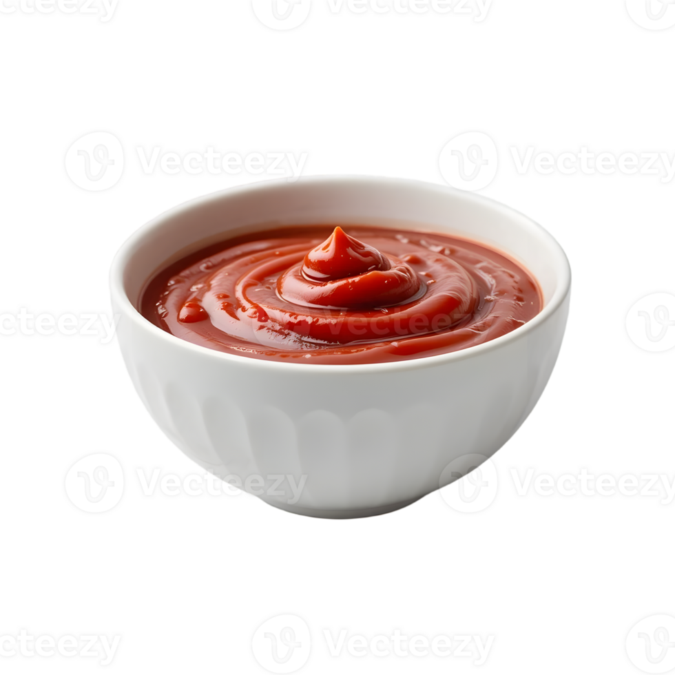 ketchup in a bowl on a transparent background png