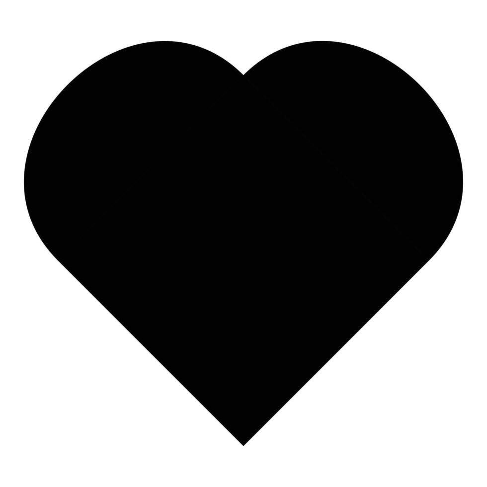 Heart in black colour illustration vector