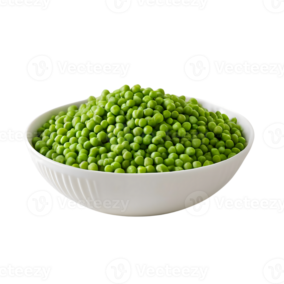 green peas in a bowl isolated on transparent background png
