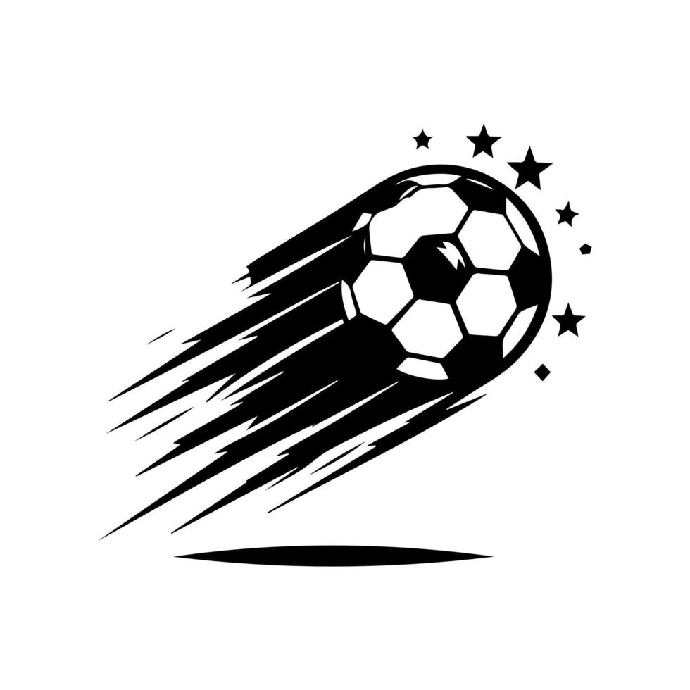 Soccer ball with stars and speed illustration vector