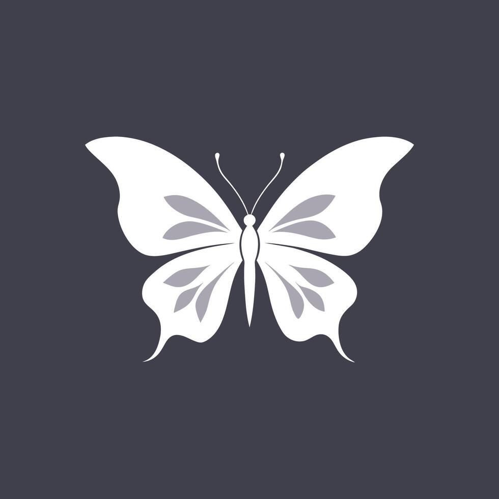 Butterfly icon on dark background vector