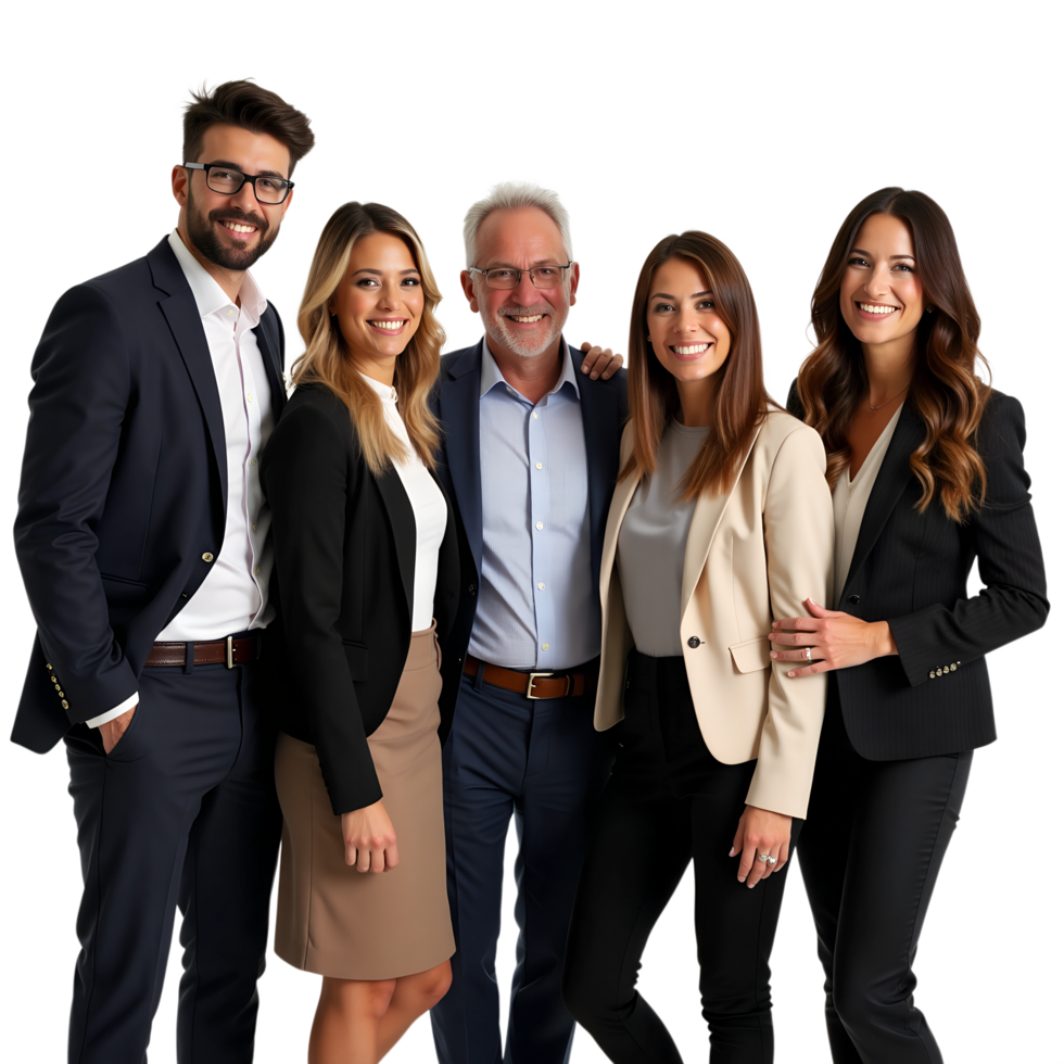 A group of business people posing for a photo png