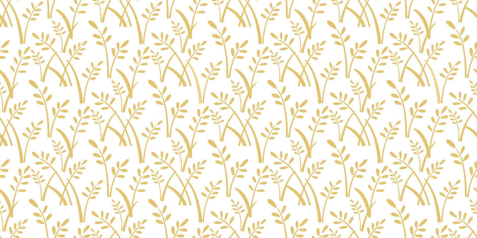 Ripe cereal ears seamless pattern vector