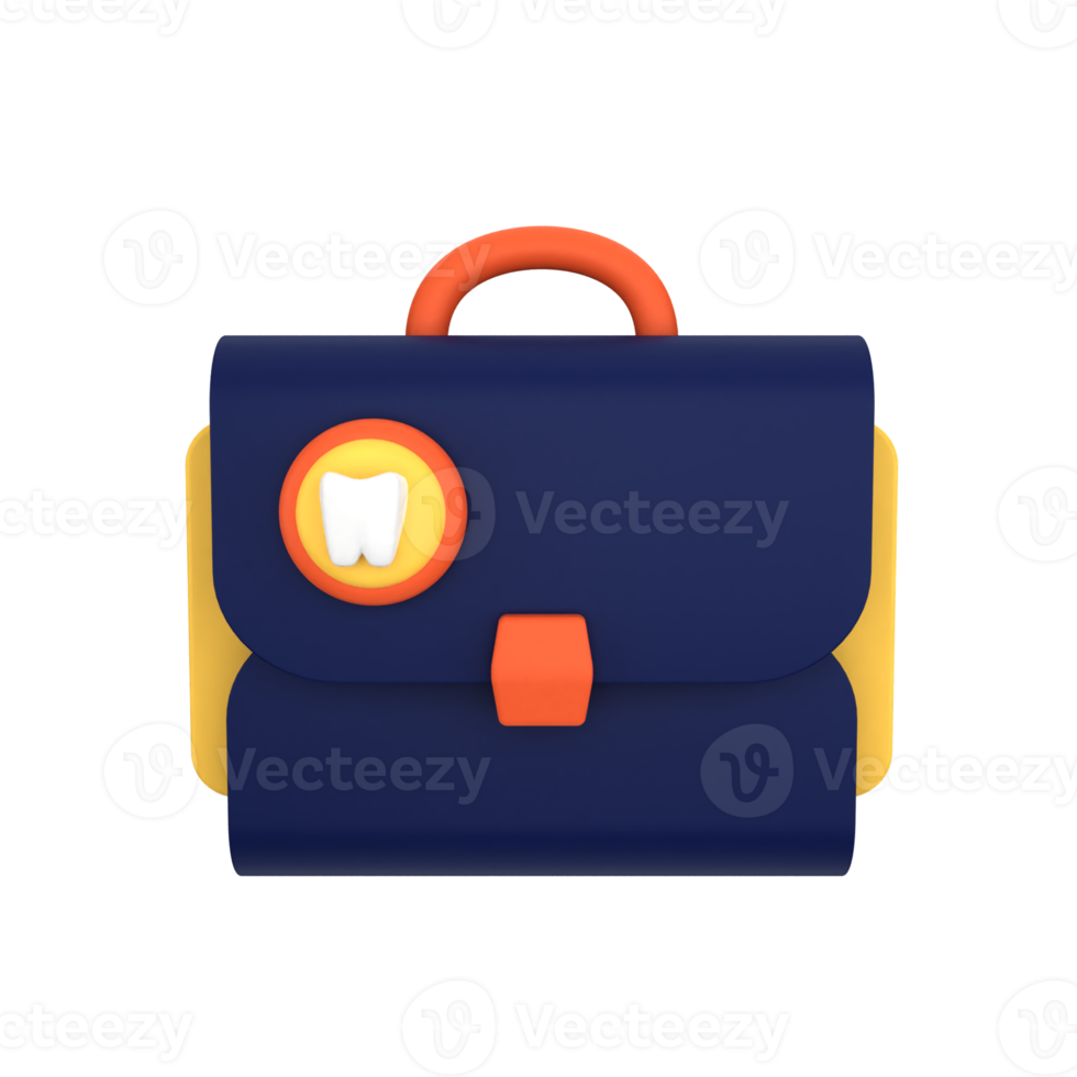 briefcase dental 3d icon png