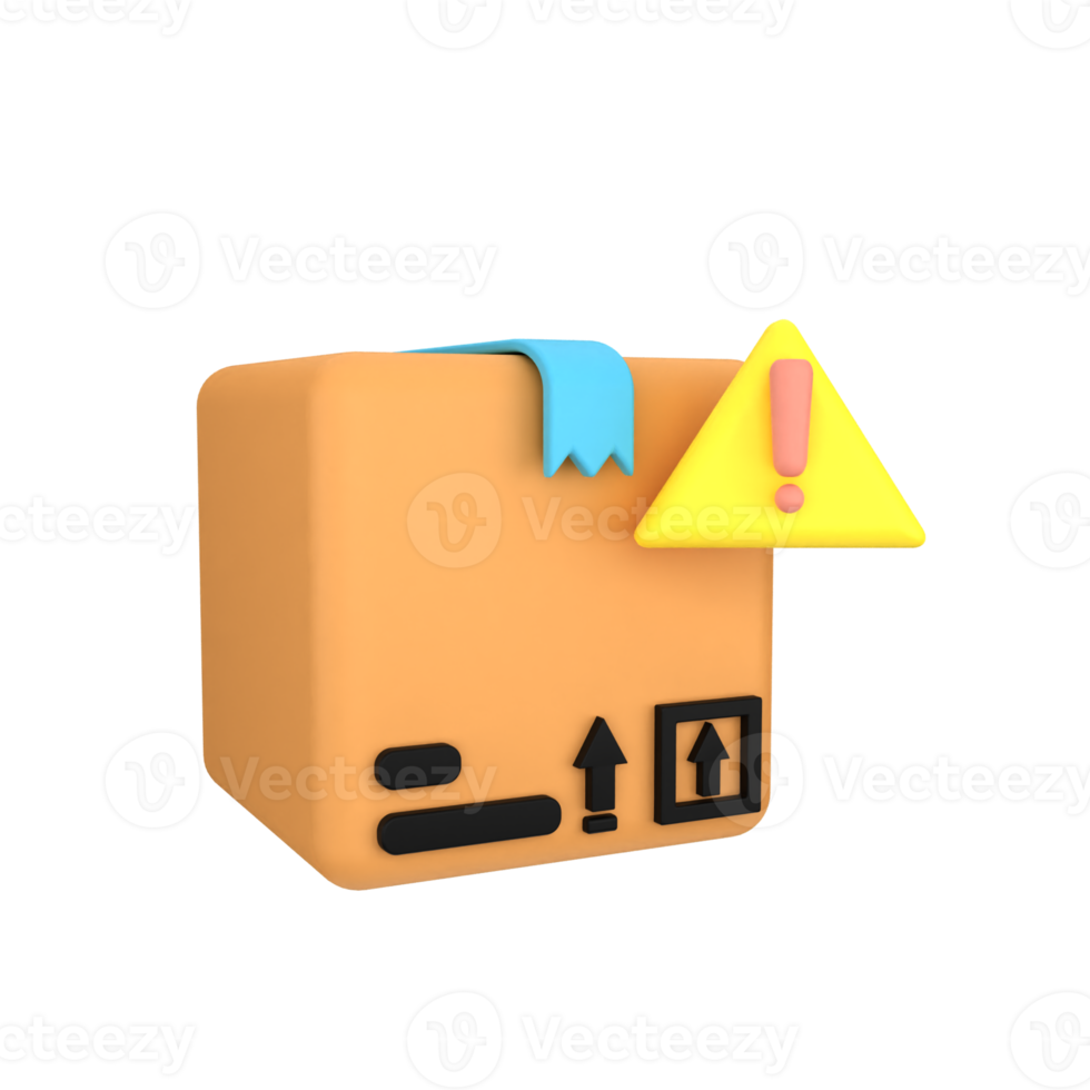 delivery warning 3d icon png