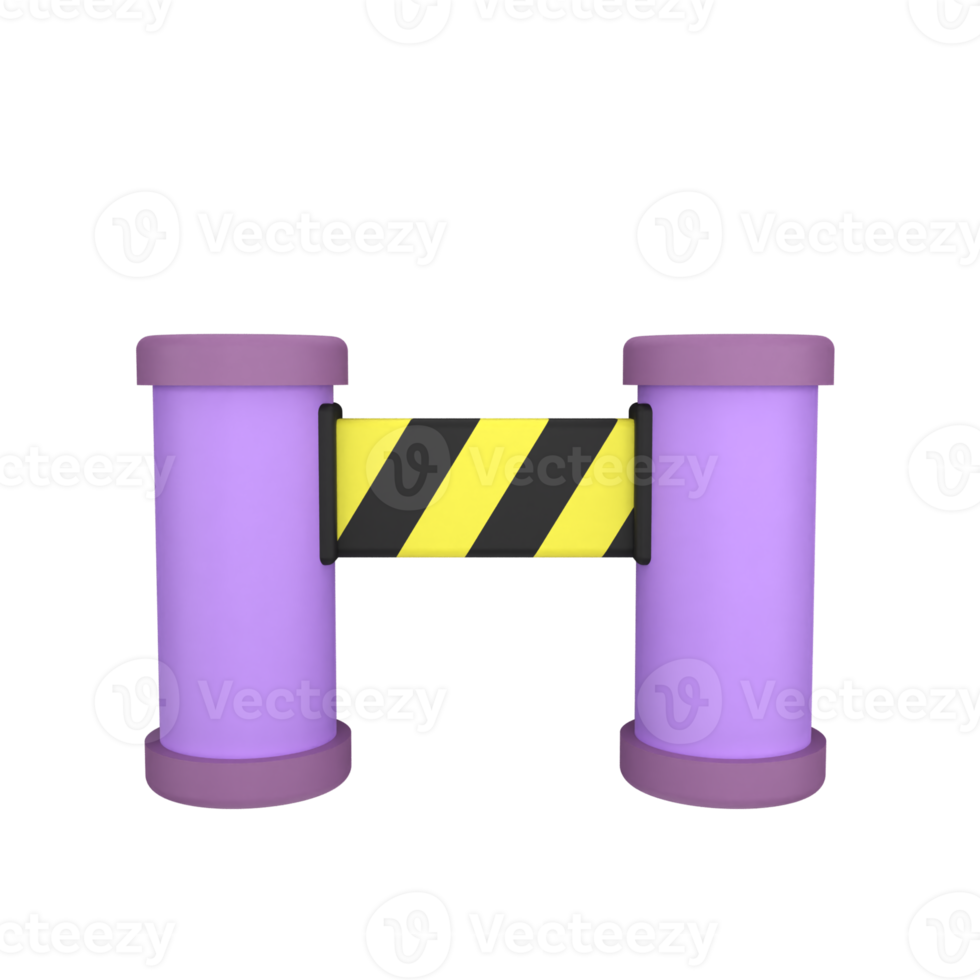 police barrier 3d icon png