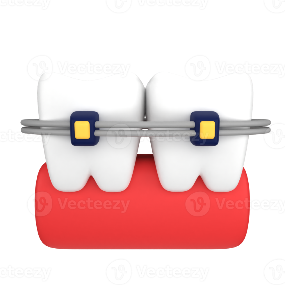 dental braces 3d icon png