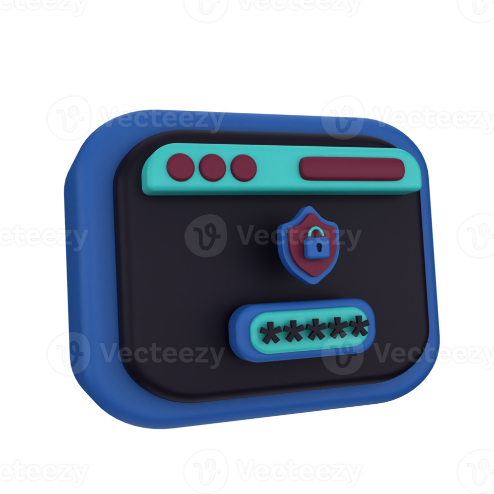 log in security 3d icon png