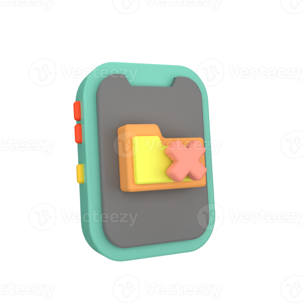 delete folder 3d icon png