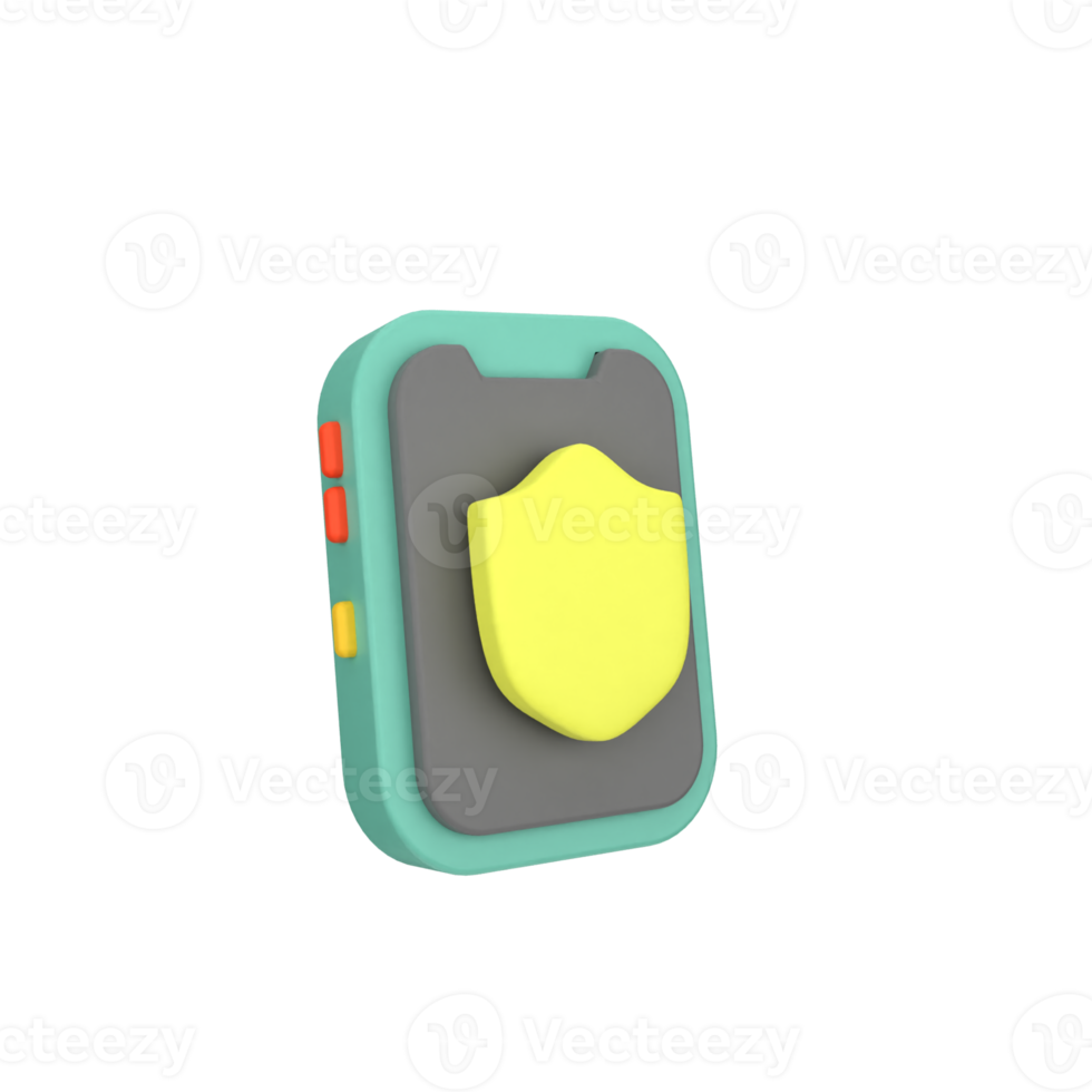 shield phone 3d icon png