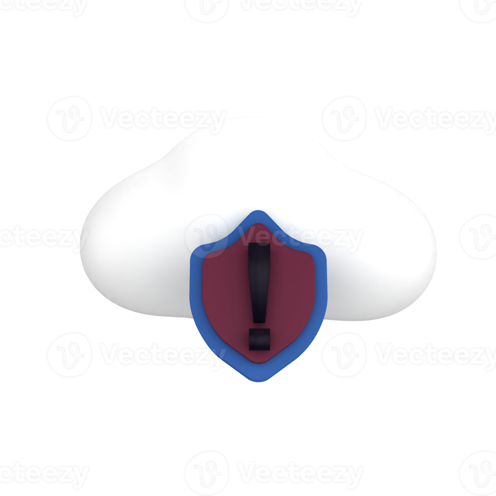 cloud warning 3d icon png