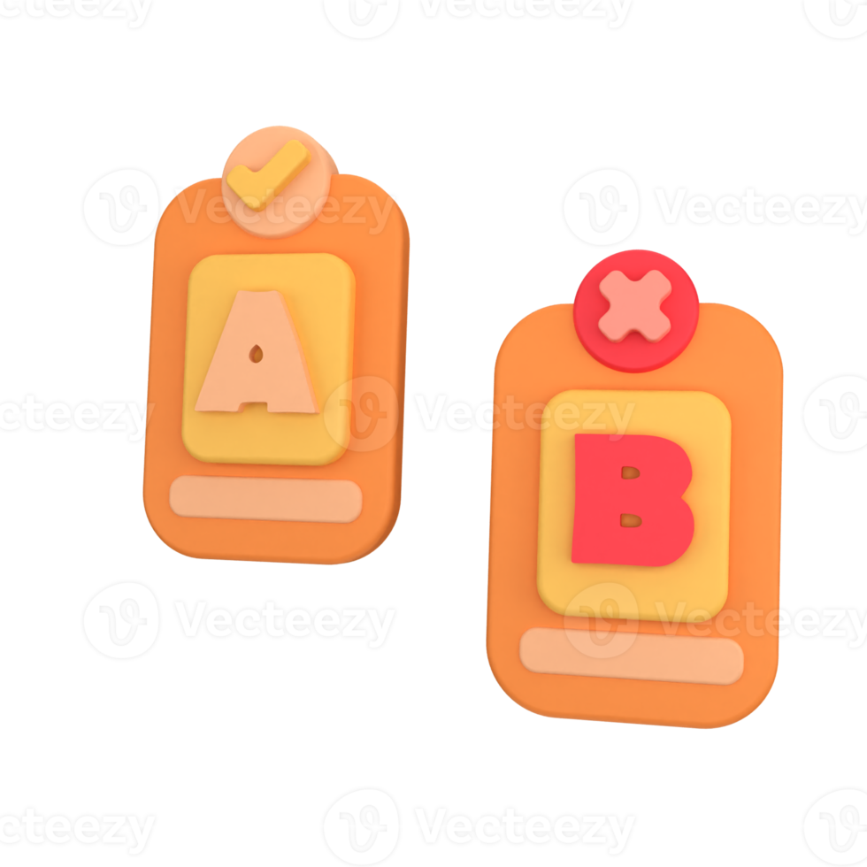 ab testing 3d icon png