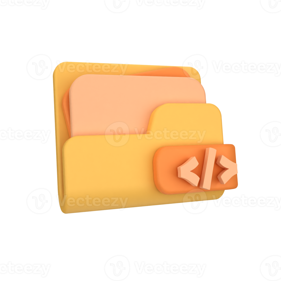 folder code 3d icon png