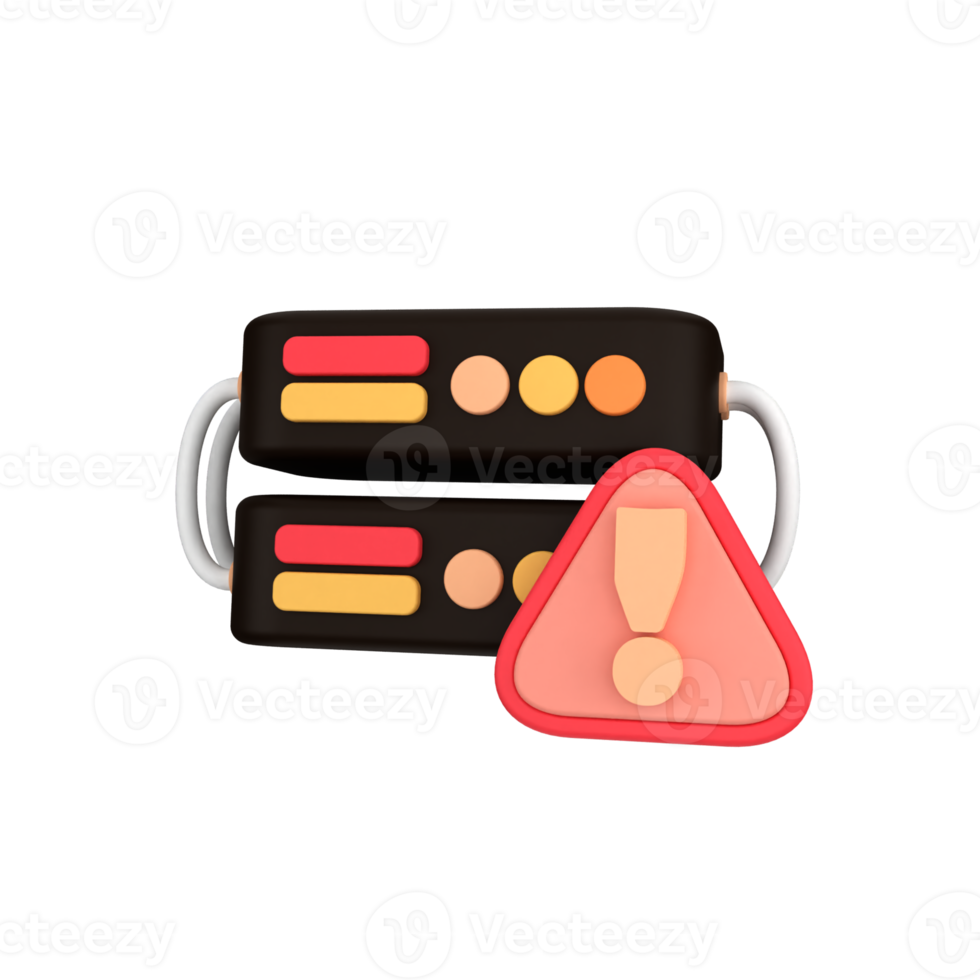 server warning 3d icon png