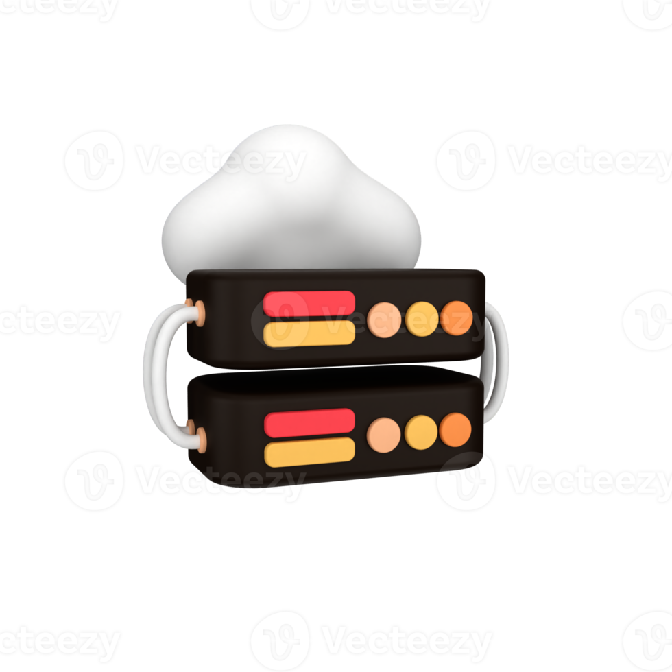 web cloud server 3d icon png