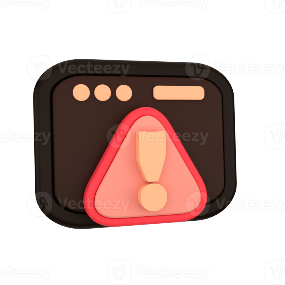 web alert 3d icon png