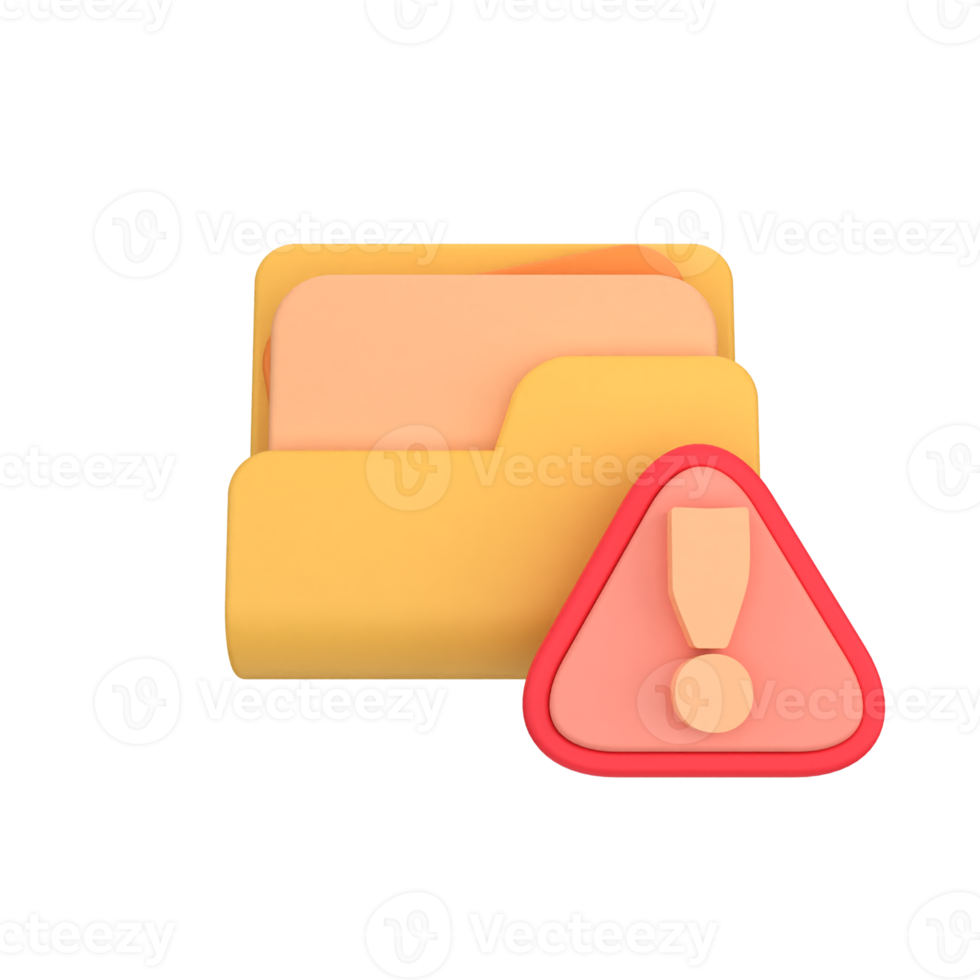 folder warning 3d icon png