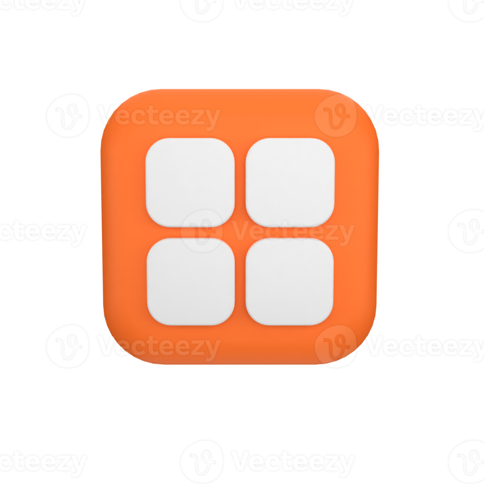 apps button 3d icon png