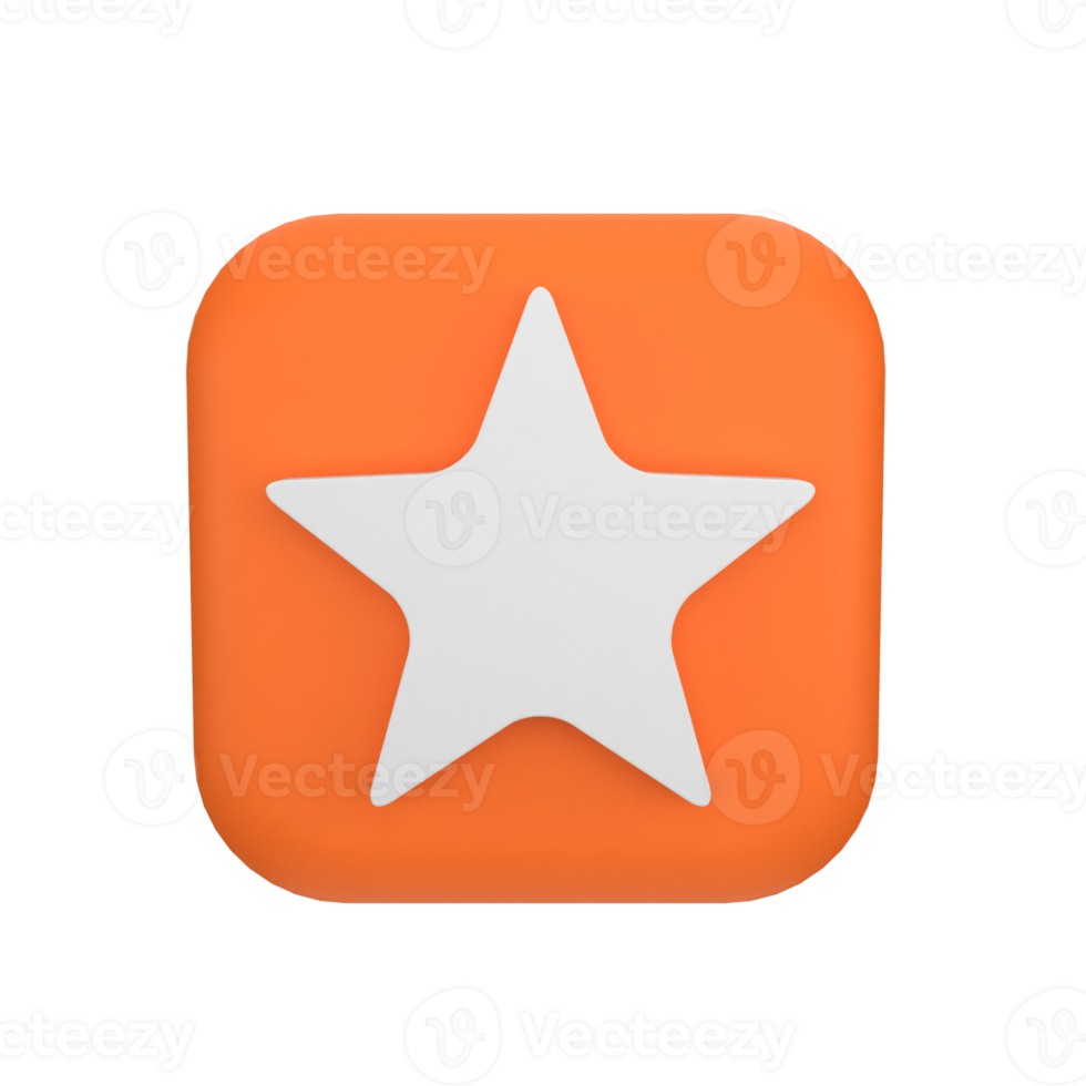star rating button 3d icon png