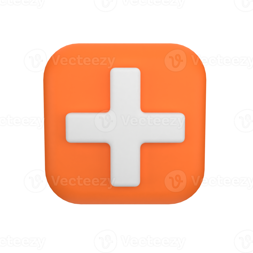 pluss button 3d icon png