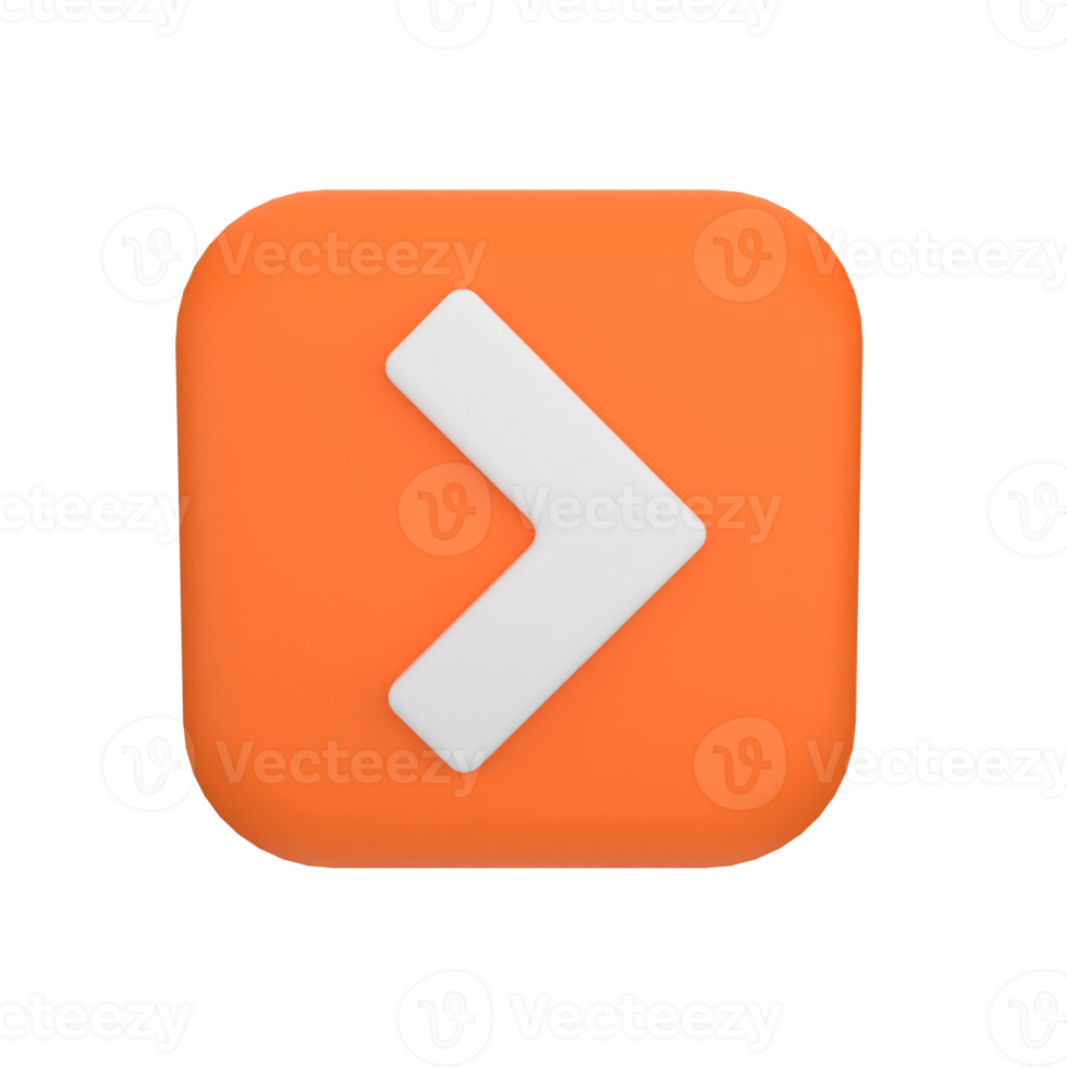 right arrow button 3d icon png