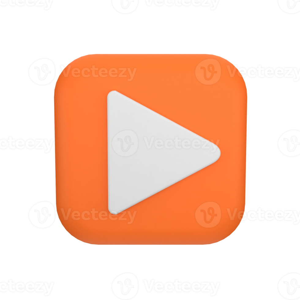 play button 3d icon png