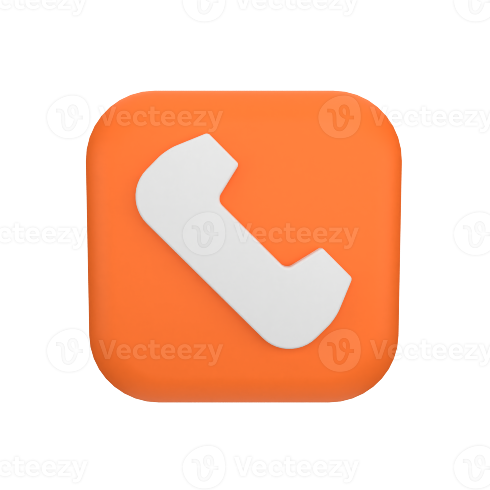 phone button 3d icon png