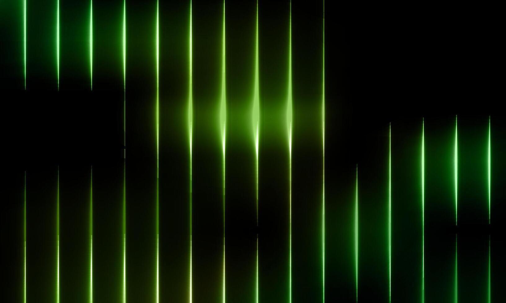 vertical stripes line green light on dark background. vector