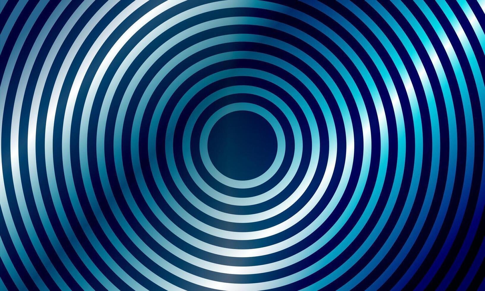 Concentric circle. Circular line pattern glow blue background. vector