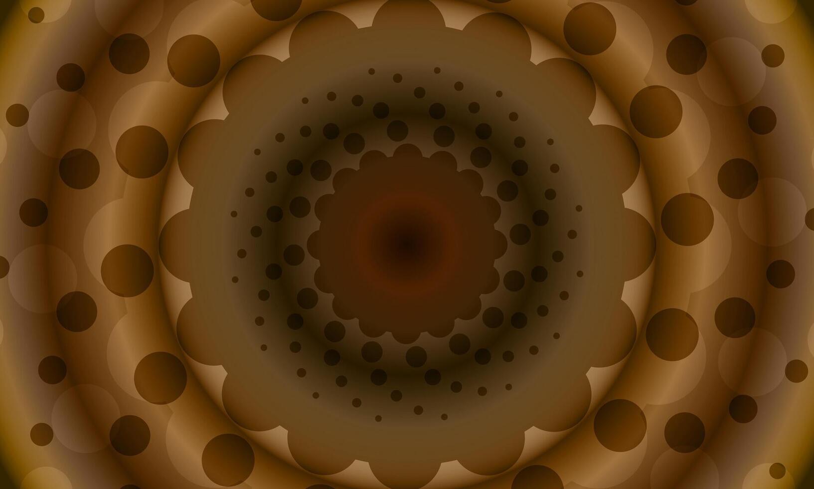 ethnic circle pattern. kaleidoscope circle pattern. brown circular. vector