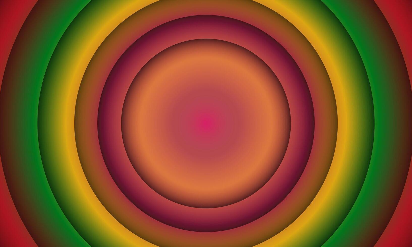hypnotic background with concentric circles. Colorful halftone retro sound wave radial. vector